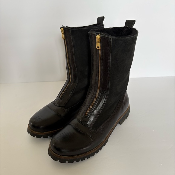 Blackstone Shoes - Nordstrom Blackstone QL53 Genuine Shearling Lined Boots Black Leather Grunge 40